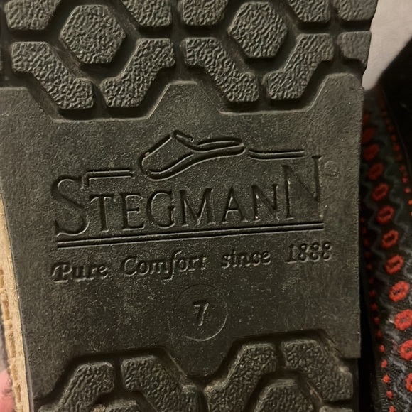 STEGMANN~The Original 108 Clog black wool slip on clogs - Picture 7 of 8